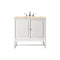 James Martin Athens 30" Single Vanity Cabinet Glossy White with 3 cm Eternal Marfil Top E645-V30-GW-3EMR