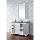 James Martin Providence 48" Single Vanity Cabinet Bright White with 3 cm Cala Blue Quartz Top 238-105-V48-BW-3CBL