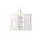 James Martin Alicante' 39.5" Single Vanity Cabinet Glossy White with White Glossy Composite Countertop E110V39.5GWWG