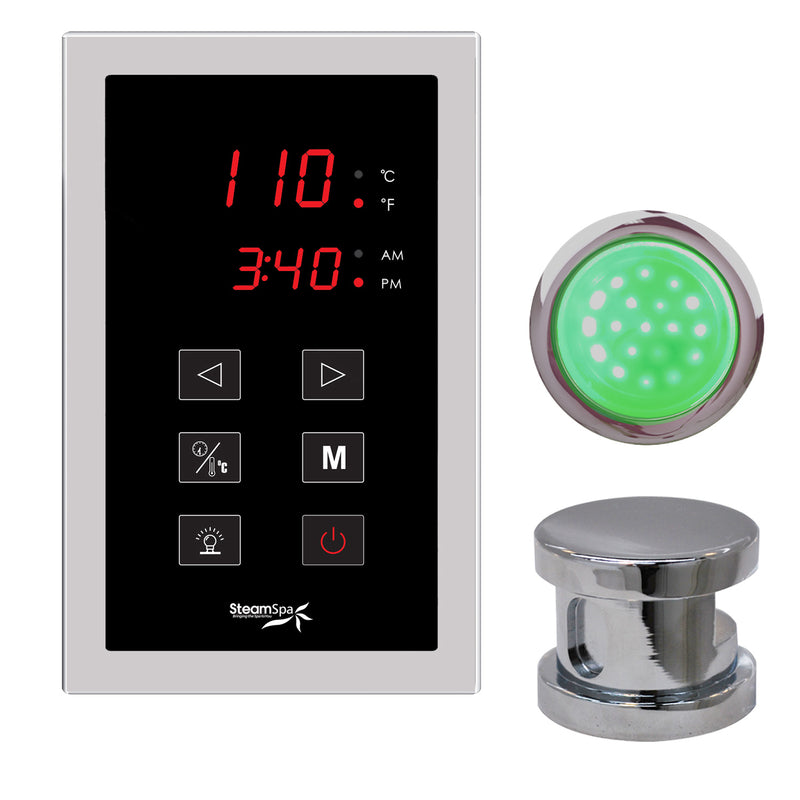 SteamSpa Indulgence Touch Panel Control Kit in Chrome