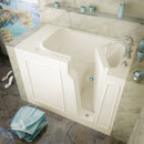 MediTub Walk-In 29" x 52" Left Drain Biscuit Whirlpool and Air Jetted Walk-In Bathtub