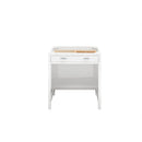 James Martin Addison 30" Single Vanity Cabinet Glossy White with 3 cm Carrara White Top E444-V30-GW-3CAR