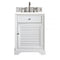 James Martin Savannah 26" Single Vanity Cabinet Bright White with 3 cm Classic White Quartz Top 238-104-V26-BW-3CLW