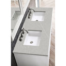 James Martin Athens 60" Double Vanity Cabinet Glossy White with 3 cm Eternal Serena Top E645-V60D-GW-3ESR