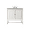 James Martin Athens 30" Single Vanity Cabinet Glossy White with 3 cm Eternal Serena Top E645-V30-GW-3ESR