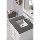 James Martin Bristol 30" Single Vanity Bright White with 3 cm Gray Expo Quartz Top 157-V30-BW-3GEX