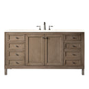 James Martin Chicago 60" Single Vanity Whitewashed Walnut with 3 cm Eternal Marfil Quartz Top 305-V60S-WWW-3EMR