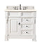 James Martin Brookfield 36" Bright White Single Vanity with 3 cm Eternal Marfil Quartz Top 147-V36-BW-3EMR