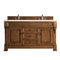 James Martin Brookfield 60" Country Oak Double Vanity with 3 cm Eternal Marfil Quartz Top 147-114-5671-3EMR