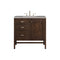 James Martin Addison 36" Single Vanity Cabinet Mid Century Acacia with 3 cm Grey Expo Quartz Top E444-V36-MCA-3GEX