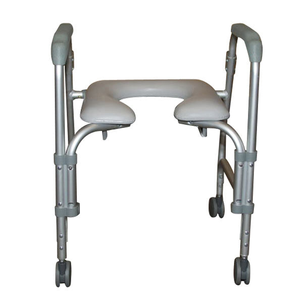 Drive Medical Lightweight Portable Shower Commode Chair with Casters