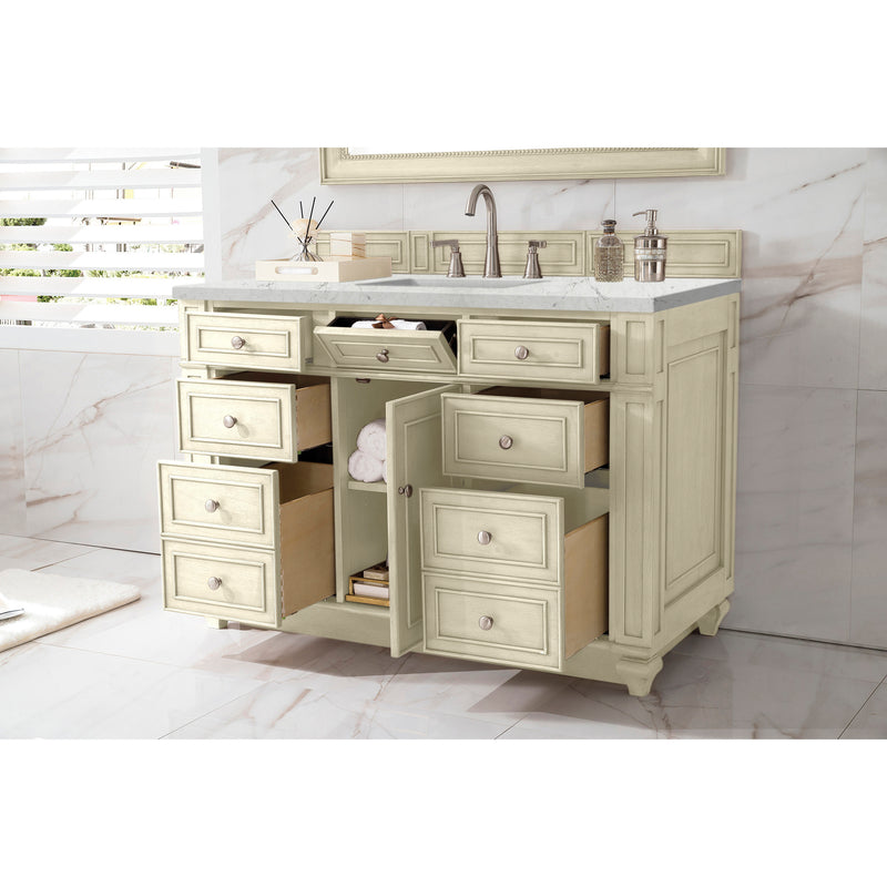 James Martin Bristol 48" Single Vanity Vintage Vanilla with 3 cm Eternal Jasmine Pearl Quartz Top 157-V48-VV-3EJP