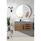 James Martin Mercer Island 36" Single Vanity Latte Oak Matte Black with Dusk Gray Glossy Composite Top 389-V36-LTO-MB-DGG