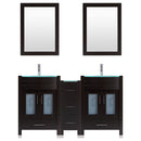 LessCare 72 Black Vanity Set - Two 30 Sink Bases, One 12 Drawer Base (LV3-C14-72-B)
