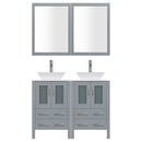 LessCare 60" Modern Bathroom Vanity Set with Mirror and Sink LV2-C11-60-G (Gray)