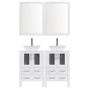 LessCare 72" Modern Bathroom Vanity Set with Mirror and Sink LV2-C12-72-W (White)