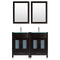 LessCare 72 Black Vanity Set - Two 36 Sink Bases (LV3-C12-72-B)