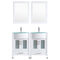 LessCare 48 White Vanity Set - Two 24 Sink Bases (LV3-C10-48-W)