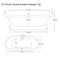 Cambridge Plumbing Acrylic Double Ended Pedestal Bathtub 70" x 30" 7" Drillings BN Package