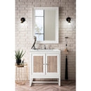 James Martin Athens 30" Single Vanity Cabinet Glossy White with 3 cm Ethereal Noctis Top E645-V30-GW-3ENC