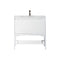 James Martin Milan 35.4" Single Vanity Cabinet Glossy White Glossy White with Glossy White Composite Top 801V35.4GWGWGW