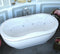 Atlantis Whirlpools Embrace 34" x 71" Oval Freestanding Air & Whirlpool Water Jetted Bathtub 