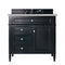 James Martin Brittany 36" Black Onyx Single Vanity with 3 cm Eternal Serena Quartz Top 650-V36-BKO-3ESR