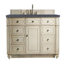 James Martin Bristol 48" Single Vanity Vintage Vanilla with 3 cm Charcoal Soapstone Quartz Top 157-V48-VV-3CSP