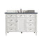 James Martin Brittany 48" Bright White Single Vanity with 3 cm Carrara Marble Top 650-V48-BW-3CAR