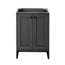 James Martin Chianti 24" Single Vanity Cabinet Mineral Grey Matte Black E303-V24-MG-MBK