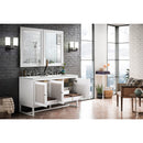 James Martin Athens 60" Double Vanity Cabinet Glossy White with 3 cm Ethereal Noctis Top E645-V60D-GW-3ENC