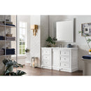 James Martin De Soto 60" Single Vanity Bright White with 3 cm Ethereal Noctis Quartz Top 825-V60S-BW-3ENC