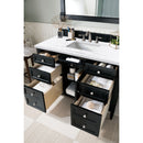 James Martin Brittany 48" Black Onyx Single Vanity with 3 cm Arctic Fall Solid Surface Top 650-V48-BKO-3AF