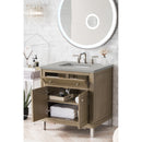 James Martin Chicago 30" Single Vanity Whitewashed Walnut with 3 cm Eternal Serena Quartz Top 305-V30-WWW-3ESR