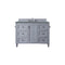 James Martin Copper Cove Encore 48" Single Vanity Silver Gray with 3 cm Cala Blue Quartz Top 301-V48-SL-3CBL