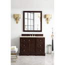 James Martin De Soto 48" Single Vanity Burnished Mahogany with 3 cm Eternal Marfil Quartz Top 825-V48-BNM-3EMR