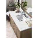 James Martin Chicago 48" Single Vanity Whitewashed Walnut with 3 cm Ethereal Noctis Quartz Top 305-V48-WWW-3ENC