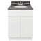 White Bathroom Vanity 24", Tan Brown Granite Top, Faucet LB5B TB254-24AW-5B