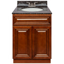 Brown Bathroom Vanity 24", Tan Brown Granite Top, Faucet LB3B TB254-24GN-3B