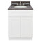 White Bathroom Vanity 24", Tan Brown Granite Top, Faucet LB4B TB258-24AW-4B