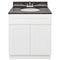 White Bathroom Vanity 30", Tan Brown Granite Top, Faucet LB5B TB314-30AW-5B