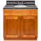 Brown Bathroom Vanity 36", Tan Brown Granite Top, Faucet LB3B TB374-36NP-3B