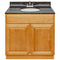 Brown Bathroom Vanity 36", Tan Brown Granite Top, Faucet LB5B TB374-36RC-5B