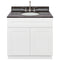 White Bathroom Vanity 36", Tan Brown Granite Top, Faucet LB7B TB378-36AW-7B