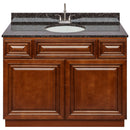 Brown Bathroom Vanity 42", Tan Brown Granite Top, Faucet LB6B TB434-42GN-6B