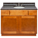 Brown Bathroom Vanity 42", Tan Brown Granite Top, Faucet LB4B TB438-42NP-4B