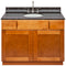 Brown Bathroom Vanity 42", Tan Brown Granite Top, Faucet LB7B TB438-42NP-7B
