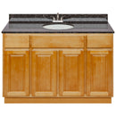 Brown Bathroom Vanity 48", Tan Brown Granite Top, Faucet LB5B TB494-48RC-5B