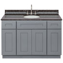 Cherry Bathroom Vanity 48", Tan Brown Granite Top, Faucet LB7B TB498-48CG-7B