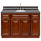 Brown Bathroom Vanity 48", Tan Brown Granite Top, Faucet LB7B TB498-48GN-7B